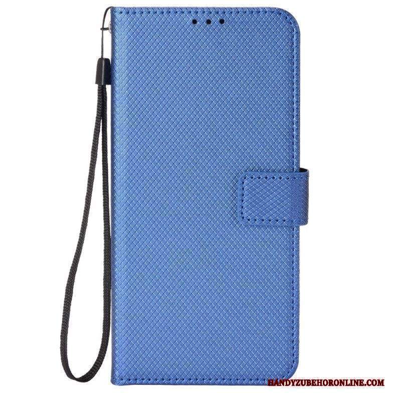 Custodia in pelle Huawei P60 Pro Elegante Ecopelle Con Cinturino