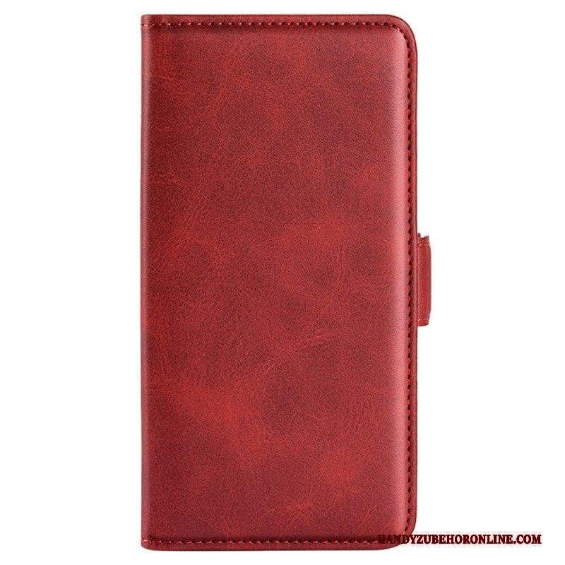 Custodia in pelle Huawei P60 Pro Folio Cover Doppia Patta