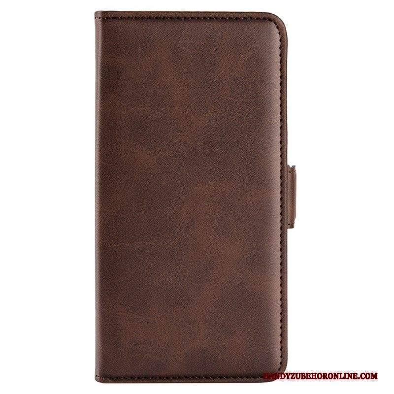 Custodia in pelle Huawei P60 Pro Folio Cover Doppia Patta