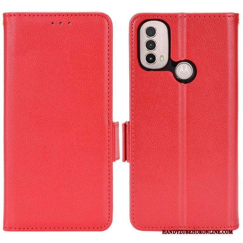 Custodia in pelle Moto E40 / E30 / E20 Folio Cover Flap Doppio Nuovi Colori