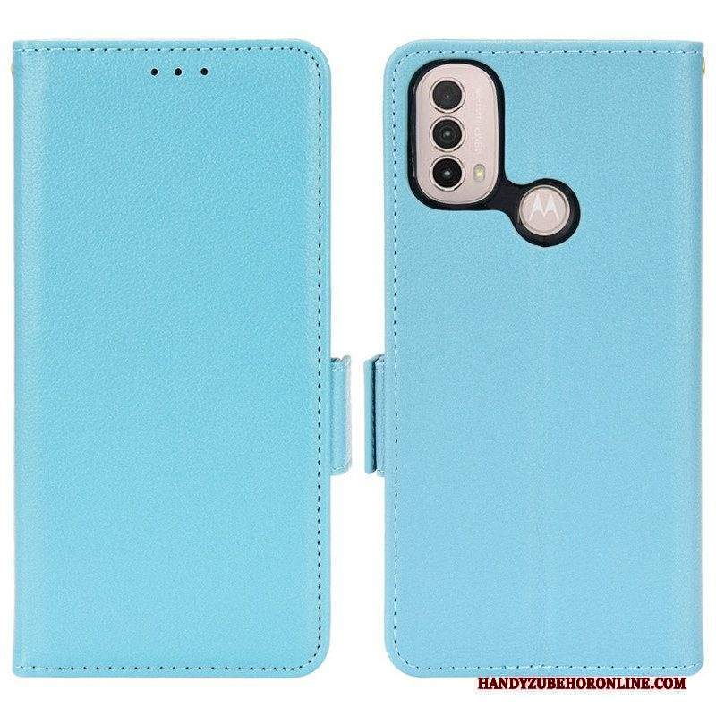 Custodia in pelle Moto E40 / E30 / E20 Folio Cover Flap Doppio Nuovi Colori