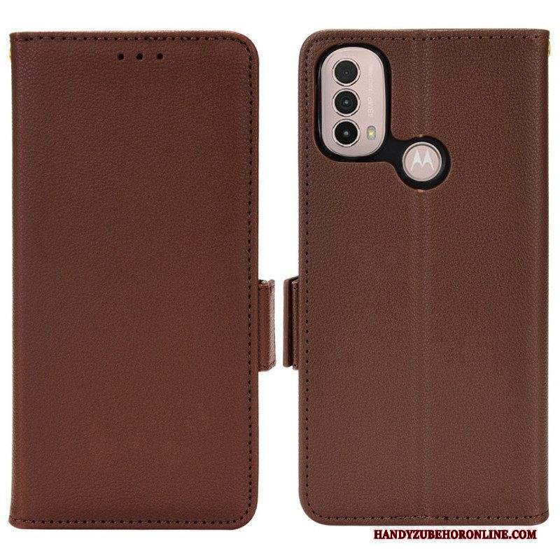 Custodia in pelle Moto E40 / E30 / E20 Folio Cover Flap Doppio Nuovi Colori