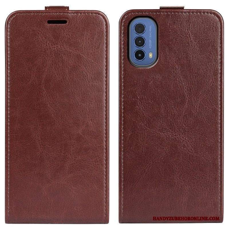 Custodia in pelle Moto E40 / E30 / E20 Folio Cover Retro Pieghevole