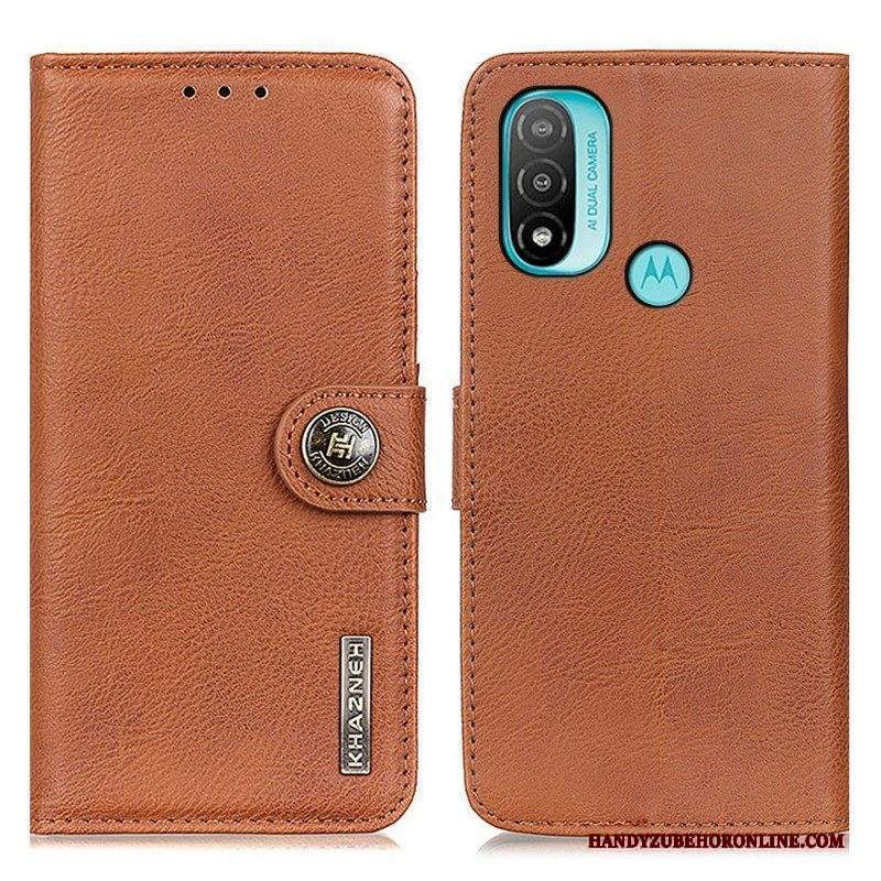 Custodia in pelle Moto E40 / E30 / E20 Similpelle Khazneh