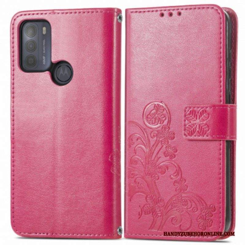 Custodia in pelle Moto G50 Fiori Asiatici