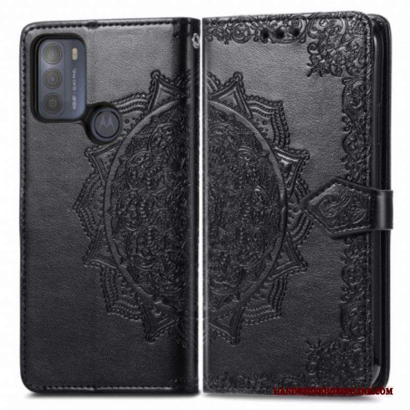 Custodia in pelle Moto G50 Mandala Medioevo