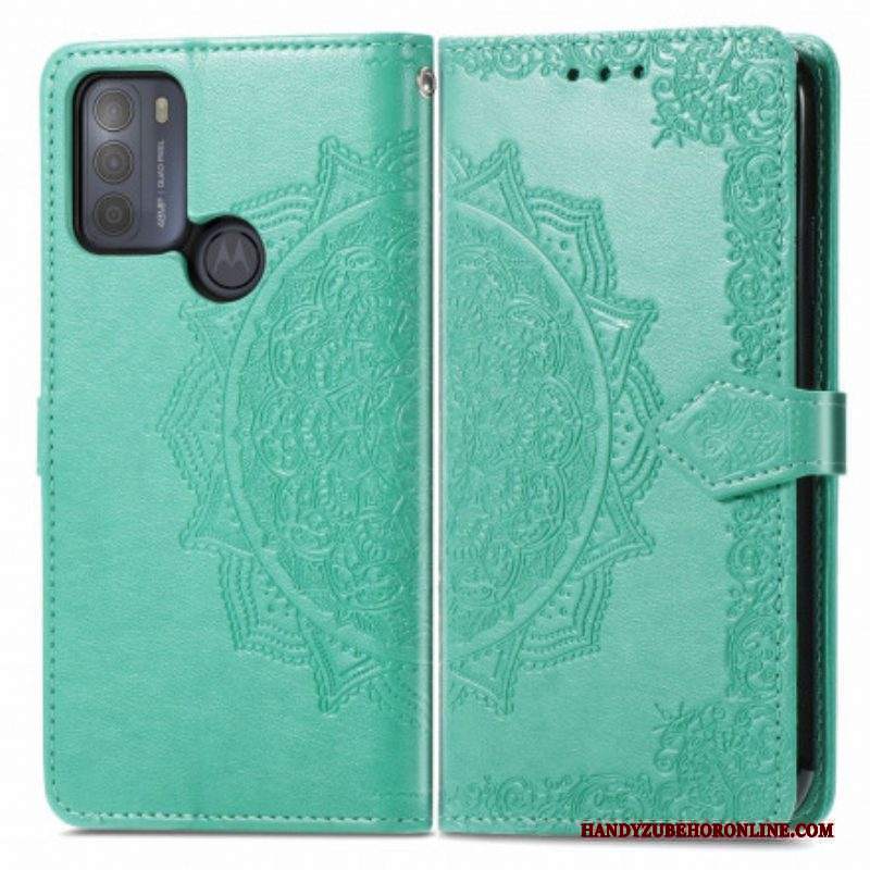 Custodia in pelle Moto G50 Mandala Medioevo