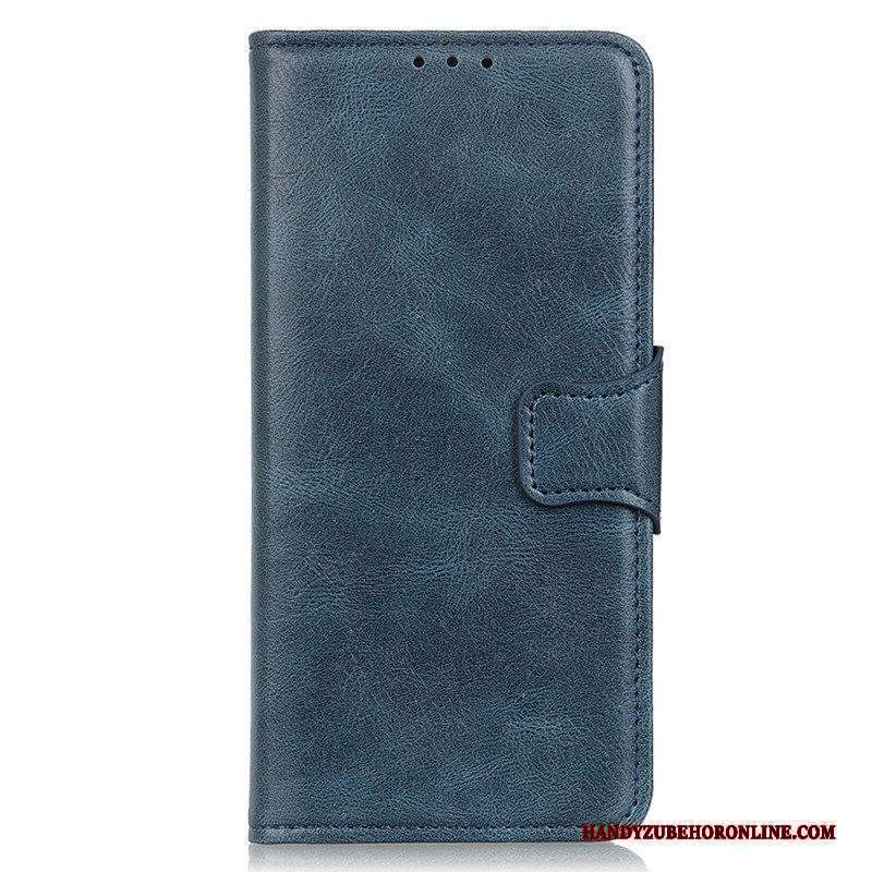 Custodia in pelle Moto G71 5G Chiusura Reversibile Effetto Pelle