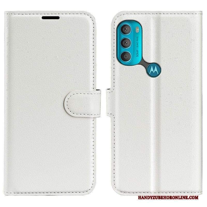 Custodia in pelle Moto G71 5G Classico