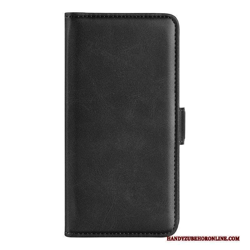 Custodia in pelle Moto G71 5G Folio Cover Doppio Lembo