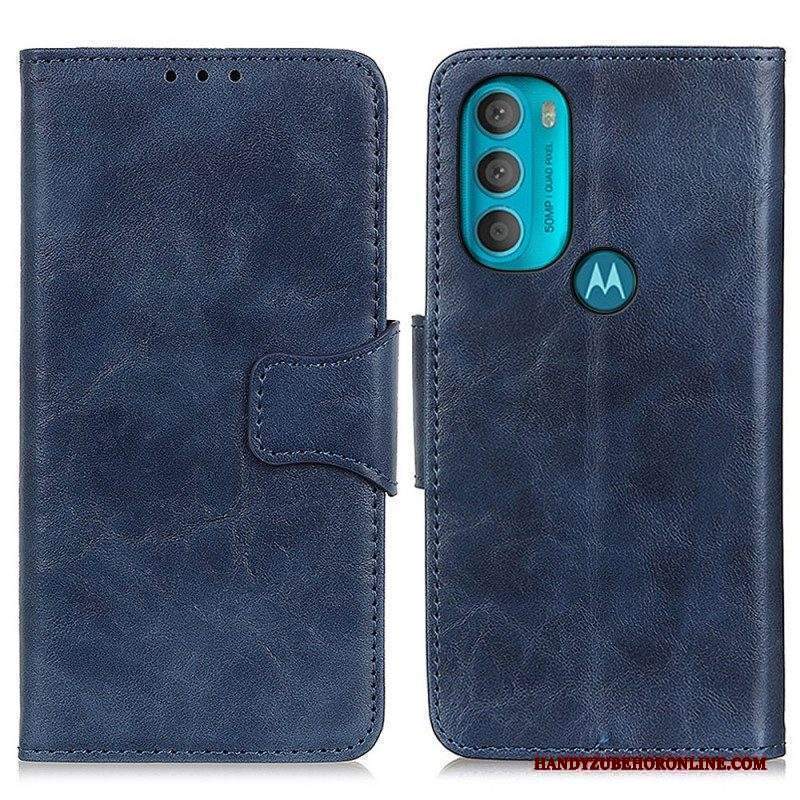 Custodia in pelle Moto G71 5G Folio Cover Lembo Magnetico A Doppia Faccia