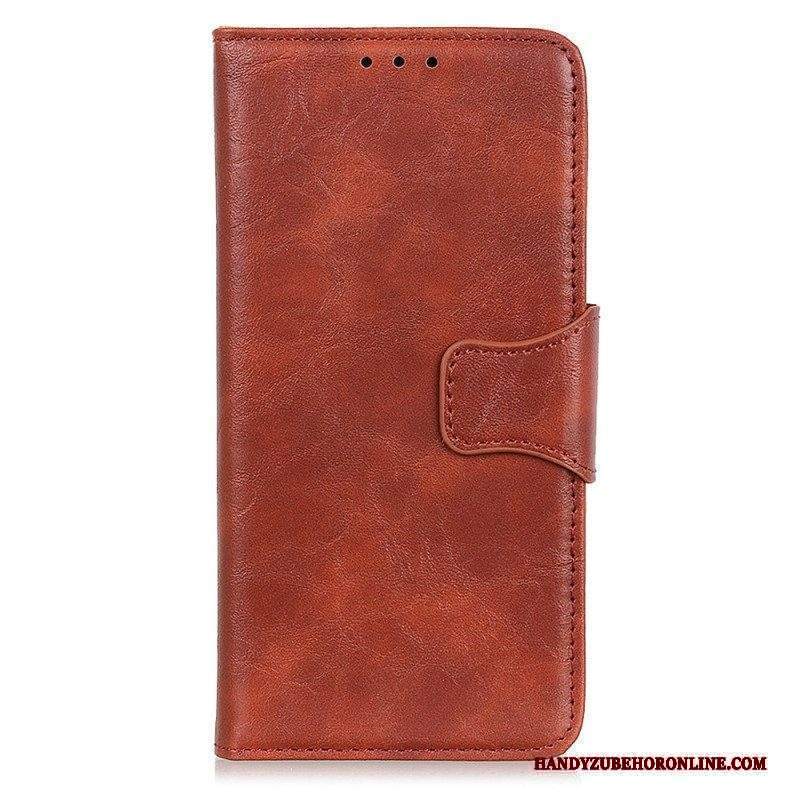 Custodia in pelle Moto G71 5G Folio Cover Lembo Magnetico A Doppia Faccia