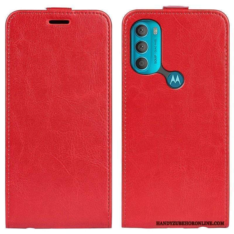 Custodia in pelle Moto G71 5G Folio Cover Retro Pieghevole