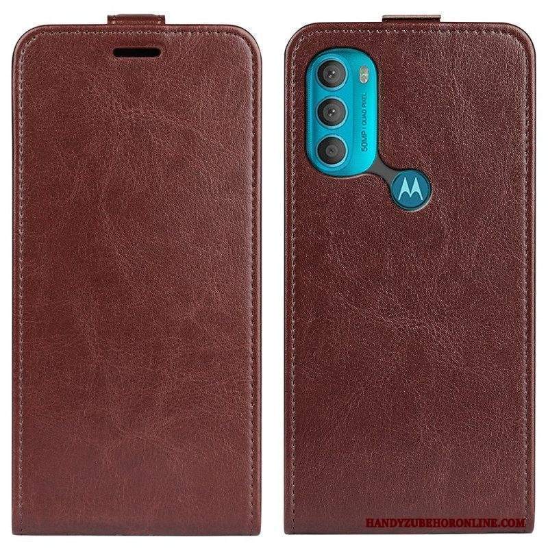 Custodia in pelle Moto G71 5G Folio Cover Retro Pieghevole