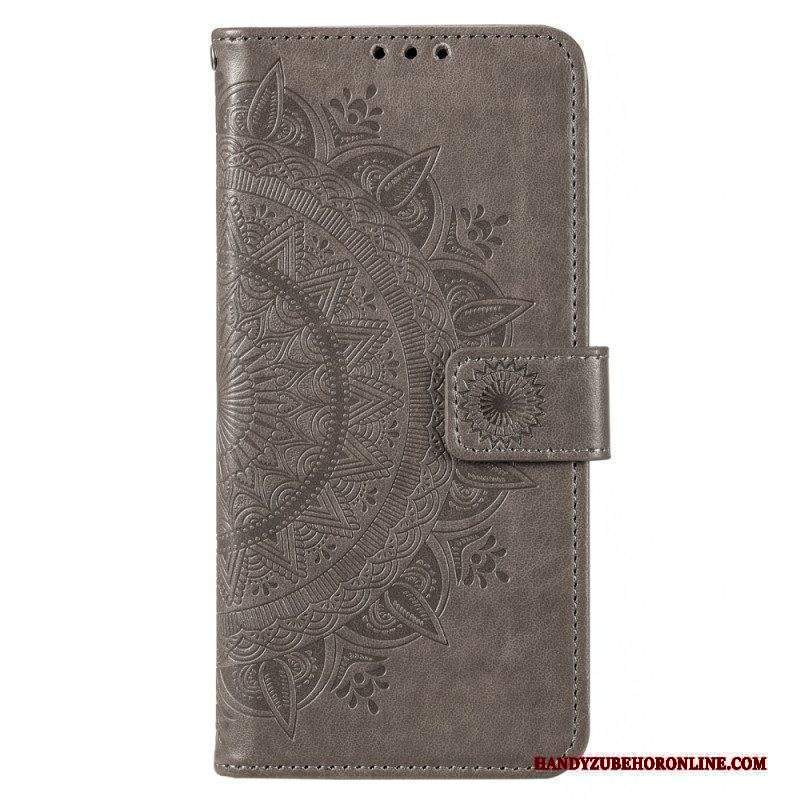 Custodia in pelle Moto G73 5G Mandala Del Sole