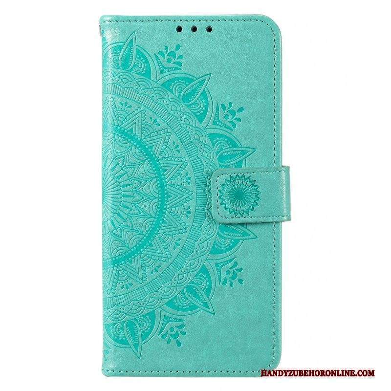 Custodia in pelle Moto G73 5G Mandala Del Sole