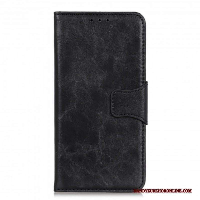 Custodia in pelle Motorola Edge 20 Pro Chiusura Reversibile In Pelle Crosta