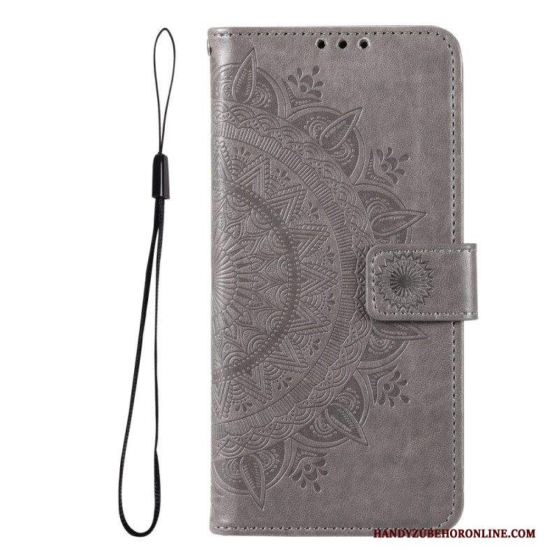 Custodia in pelle Samsung Galaxy A13 5G / A04s Mandala Del Sole