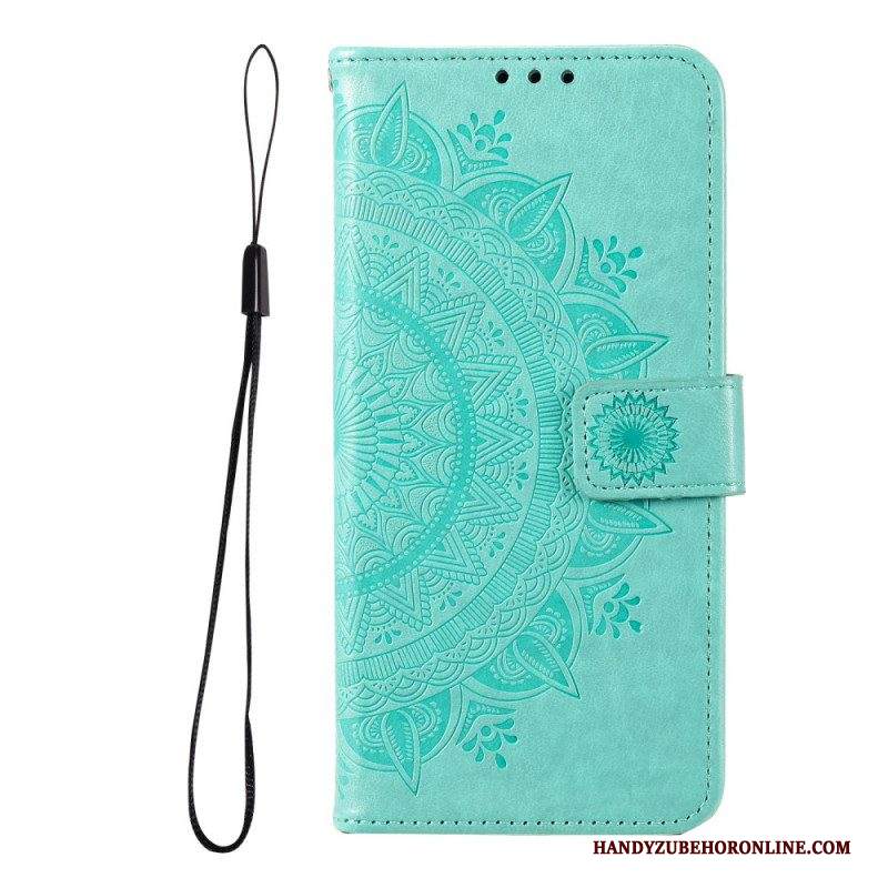 Custodia in pelle Samsung Galaxy A13 5G / A04s Mandala Del Sole