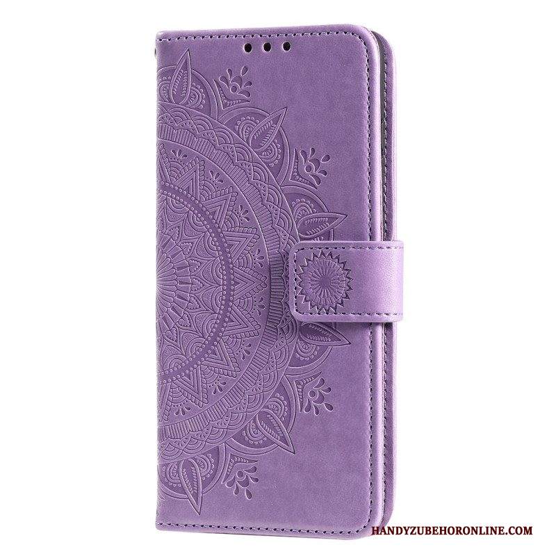 Custodia in pelle Samsung Galaxy A13 Mandala Del Sole