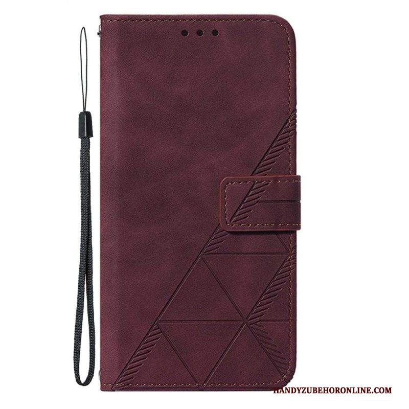 Custodia in pelle Samsung Galaxy A13 Modello Con Cinturino