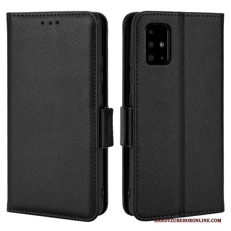 Custodia in pelle Samsung Galaxy A51 5G Folio Cover Flap Doppio Nuovi Colori