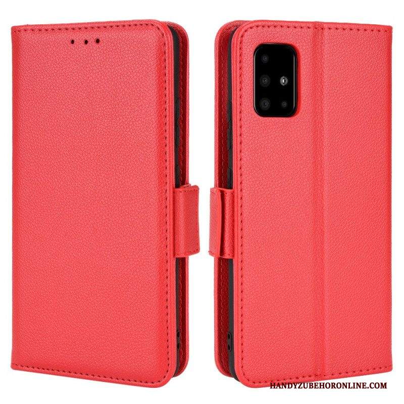 Custodia in pelle Samsung Galaxy A51 5G Folio Cover Flap Doppio Nuovi Colori