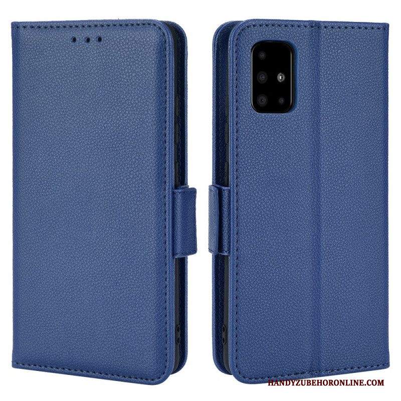 Custodia in pelle Samsung Galaxy A51 5G Folio Cover Flap Doppio Nuovi Colori