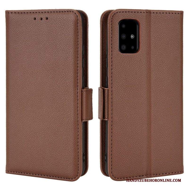 Custodia in pelle Samsung Galaxy A51 5G Folio Cover Flap Doppio Nuovi Colori