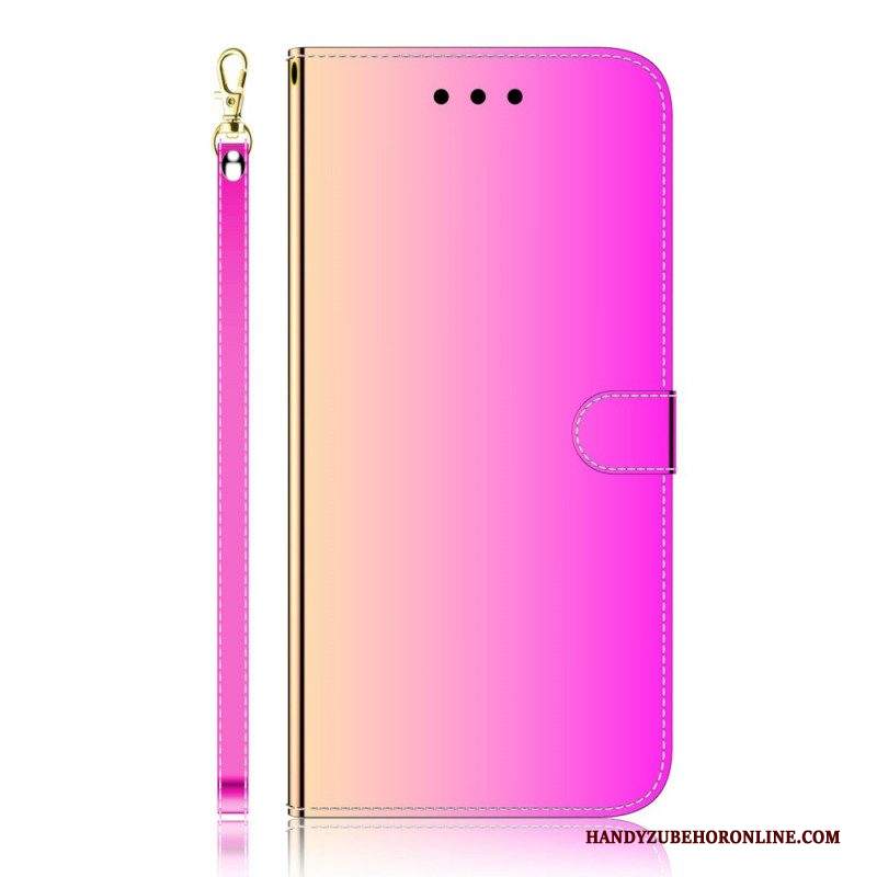 Custodia in pelle Samsung Galaxy A53 5G Copri Specchietto In Ecopelle