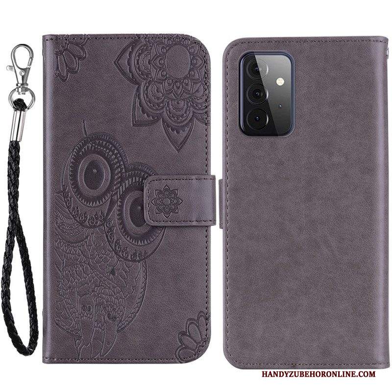 Custodia in pelle Samsung Galaxy A53 5G Gufo Mandala