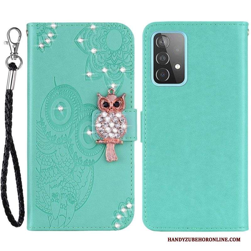 Custodia in pelle Samsung Galaxy A53 5G Mandala E Fascino Del Gufo