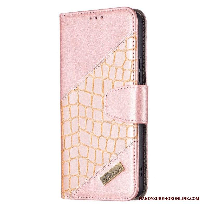 Custodia in pelle Samsung Galaxy A53 5G Stile Della Pelle Di Coccodrillo Di Colore Binfen