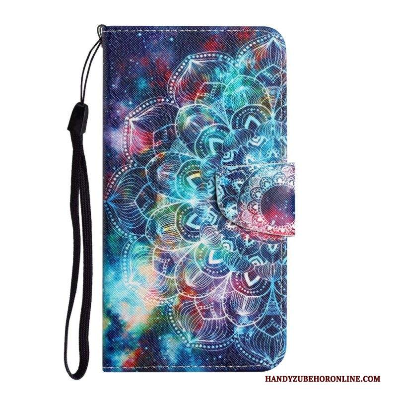 Custodia in pelle Samsung Galaxy A54 5G Mandala Strappy