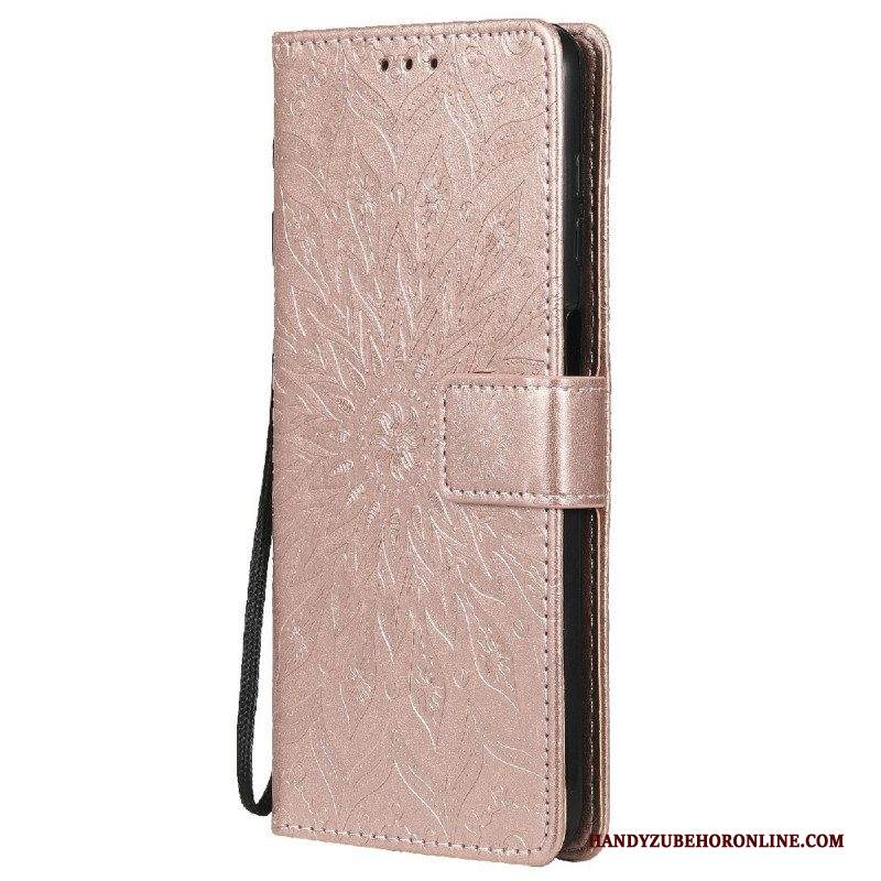 Custodia in pelle Samsung Galaxy M12 / A12 Fiore Del Sole