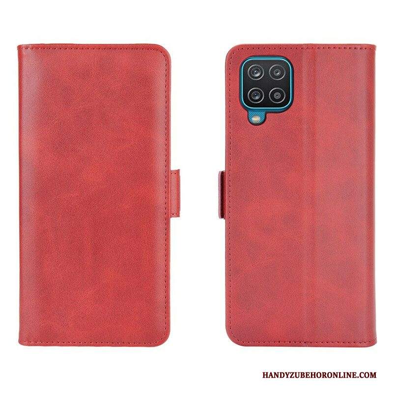 Custodia in pelle Samsung Galaxy M12 / A12 Folio Cover Doppio Lembo