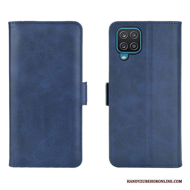 Custodia in pelle Samsung Galaxy M12 / A12 Folio Cover Doppio Lembo