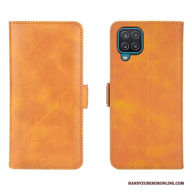 Custodia in pelle Samsung Galaxy M12 / A12 Folio Cover Doppio Lembo