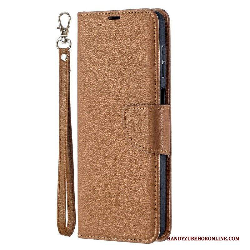 Custodia in pelle Samsung Galaxy M12 / A12 Folio Cover Litchi Rabat Obliquo