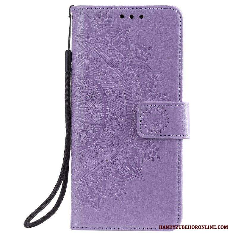 Custodia in pelle Samsung Galaxy M12 / A12 Mandala Del Sole