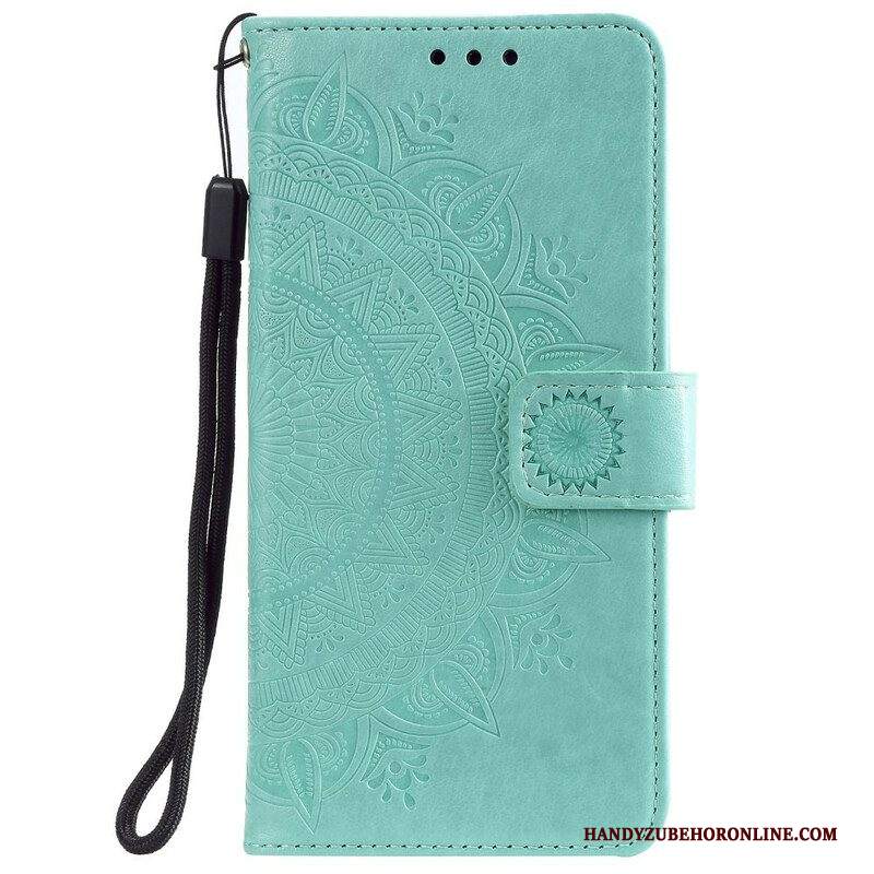 Custodia in pelle Samsung Galaxy M12 / A12 Mandala Del Sole