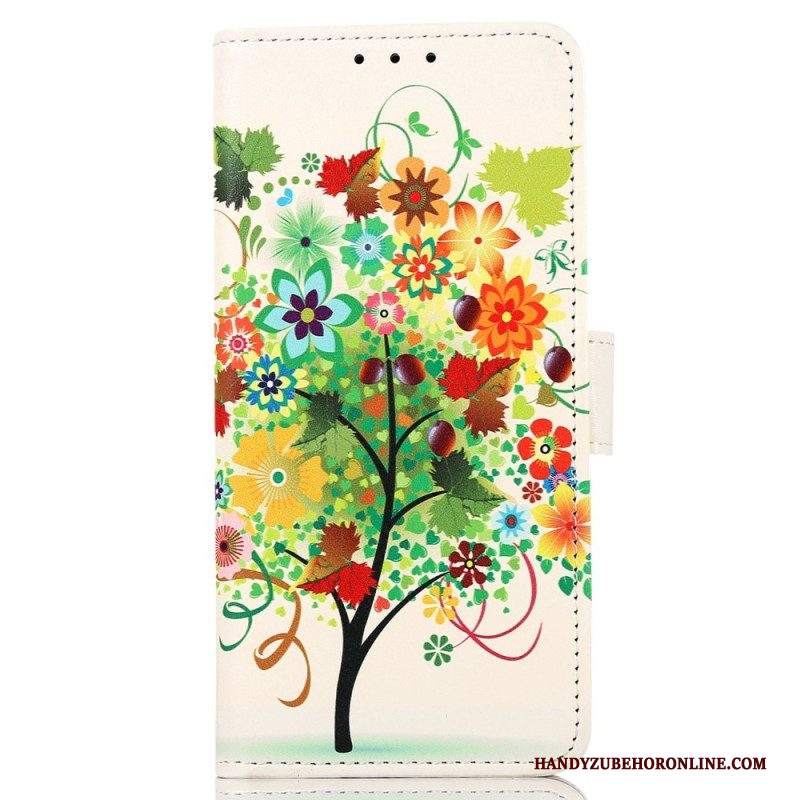 Custodia in pelle Samsung Galaxy M13 Albero In Fiore