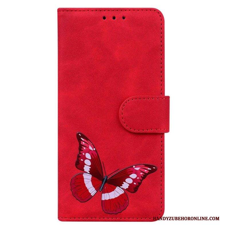 Custodia in pelle Samsung Galaxy M13 Farfalla