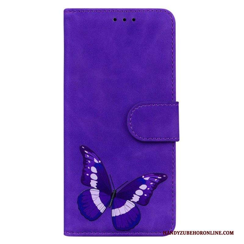 Custodia in pelle Samsung Galaxy M13 Farfalla