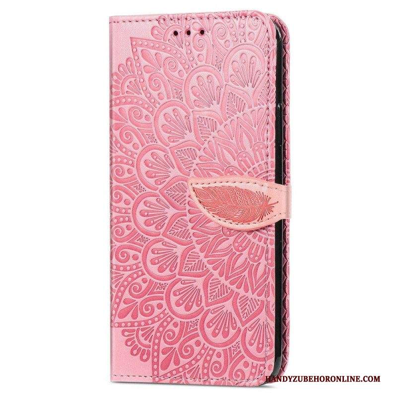 Custodia in pelle Samsung Galaxy M13 Foglie Tribali