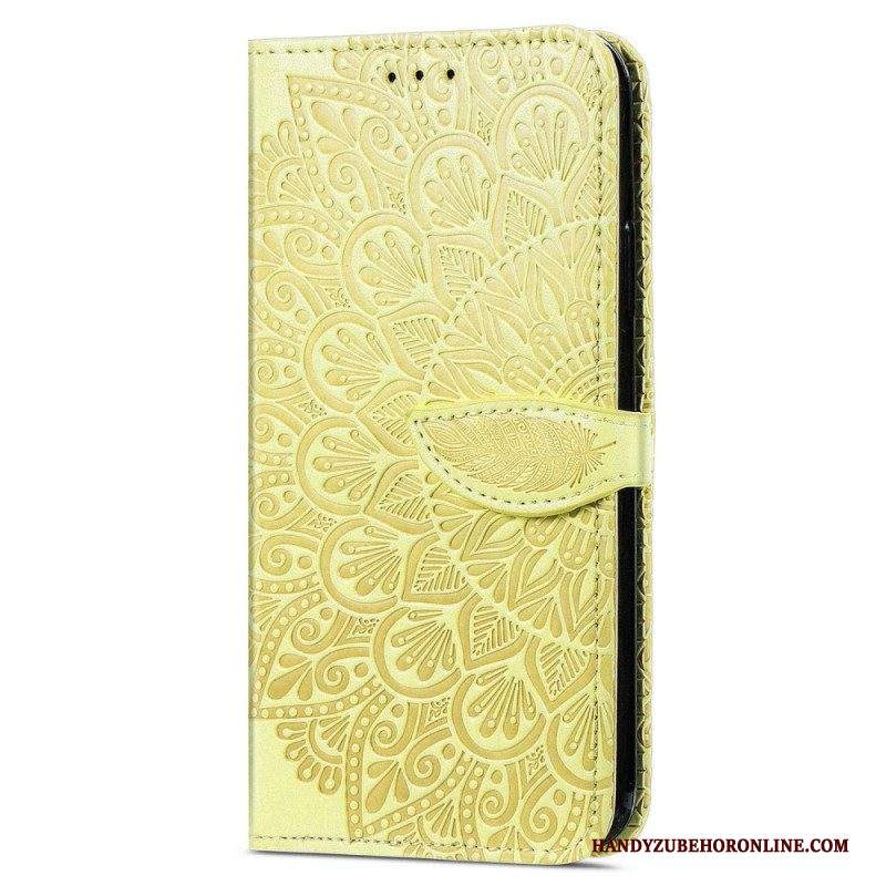 Custodia in pelle Samsung Galaxy M13 Foglie Tribali