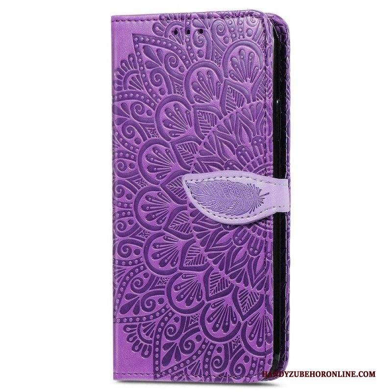 Custodia in pelle Samsung Galaxy M13 Foglie Tribali