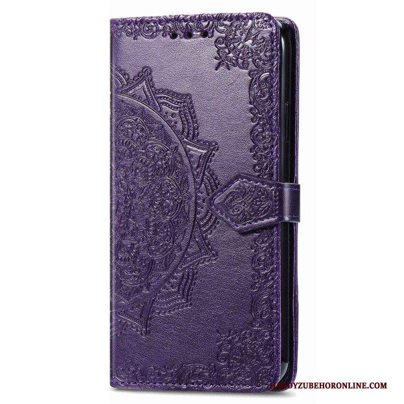 Custodia in pelle Samsung Galaxy M13 Mandala D'epoca