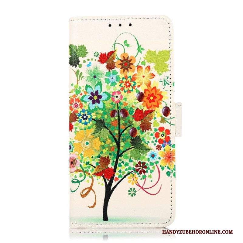 Custodia in pelle Samsung Galaxy M23 5G Albero In Fiore