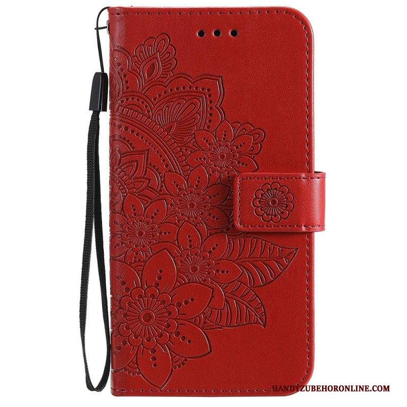 Custodia in pelle Samsung Galaxy M32 Fiore Mandala